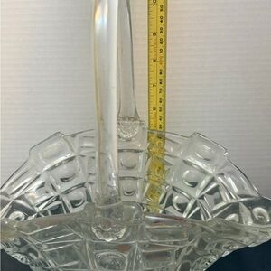 Clear Glass Basket with Handle